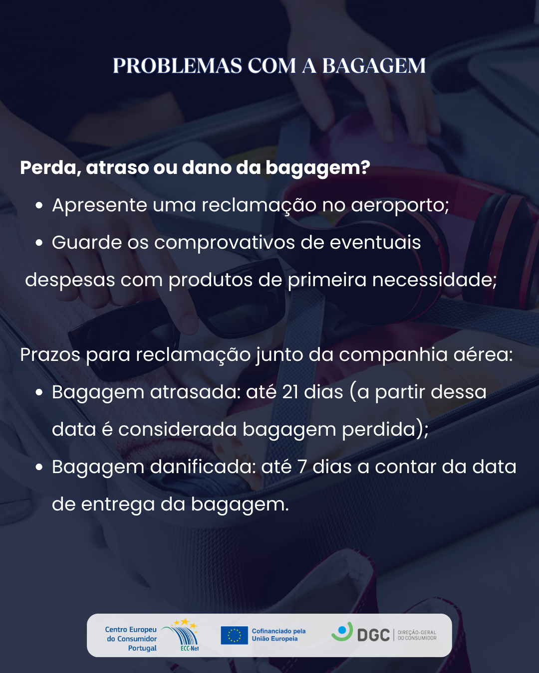 Problemas com a bagagem